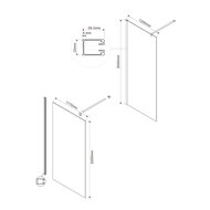 ������� ����������� Vincea Walk in 1200x2000 VSW-1H120CGB   ������ �������
