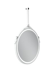 Зеркало SANCOS Dames (D650) подсветка,сенсор выключатель,пласт короб, корпус из белой кожи DA650W