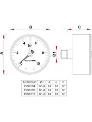 �������� Far, 0-6 ���, 1/4", D63��, ����.�����. (������.),   FA 2500 06