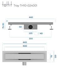 ������� ����� ��� ������ toHit Tray 400x100x75-95 ��������, ���. ������, ����. ����� TH10-024001
