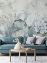 Панно Zambaiti Satin Flowers IV (3,0х5,1) винил на флизелине, серый, Z66873  (рул.)