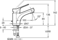 ��������� Jacob Delafon BRIVE ��� �����������, ����������� �������� �3 E75759-4-CP