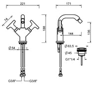 ��������� ��� ���� Fantini Sailing 67P5J062F �������������, ������ ������, Matt Gun Metal PVD