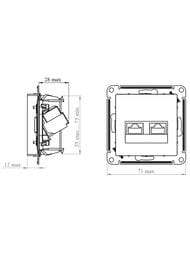 ������� Systeme Electric ATLASDESIGN ������� ������������ RJ45+RJ45 ��������� 5E ����� ATN000985