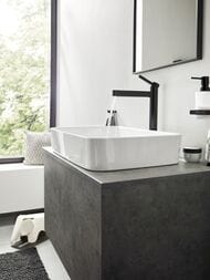 Смеситель Hansgrohe Finoris 76070670 для раковины, излив 260, сливной клапан Push-Open, матов.черный — изображение 2