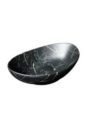 Раковина накладная toHit Terra 60 (590х390х195) без перелива, цвет: черный мрамор TH03-0405605