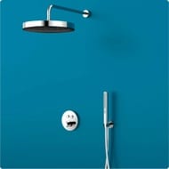 Ручной душ AQUAme микрофон 225 мм, 4 режима, слайдер, материал - сталь, цвет хром AQM8505CR