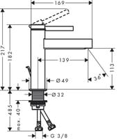 ��������� Hansgrohe Finoris 76020700 ��� �������� 110, ������� ��������, ������� �����