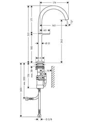 ��������� Axor One 48030340 ��� �������� Select 260, �� ������ push-open, ������ ���� �������