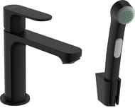 Смеситель для раковины Hansgrohe Rebris S 72215670 однозахватный, с гигиеническим душем , мат.черный