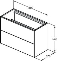 Тумба под раковину Ideal Standard CONCA (800x373x540) 2 ящика, дымный дуб T4352Y4 — изображение 6