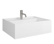 Умывальник Burgbad Sys30 600х487х185 накладной, иск. камень, с донным клапаном, белый MWHW060C0001