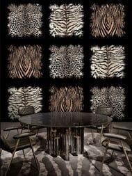 Панно виниловое на флизелине ROBERTO CAVALLI Home 8 (3,0х3,0) квадраты,кожа коричнев.19105 (рул.)