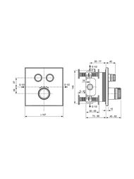 Ideal Standard CERATHERM NAVIGO Смеситель для душа A7302A5 термостатический, без душевого набора
