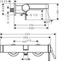 ��������� Hansgrohe Finoris 76420670 ��� �����, ���������, ������� ������