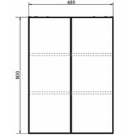 Шкаф COMFORTY Порто-50 (485х800х145) подвесной,дуб темно-коричневый 00-00009245