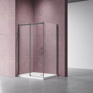 Душевой уголок Vincea Dice 1300x2000x900 VSR-4D9013CLGM прямоугольная вороненая сталь — миниатюра 1