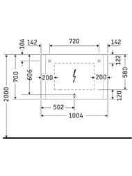 ������� Duravit Light and mirror 1000�700�34 2 �����������, ��������� ����������� LM787700000