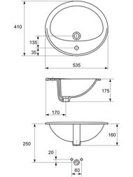 �������� Cersanit CALLA 54 (535�410�175) ������������, � ����� ����������, ����� UM-Cl/1