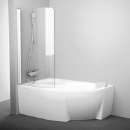 Шторка на ванну RAVAK CVSK1 ROSA 160/170 L (1000х1500) левая, профиль белый, стекло Transparent