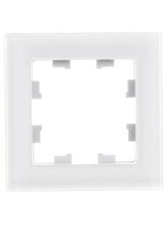 Рамка Systeme Electric ATLASDESIGN NATURE 1 пост, МАТОВОЕ СТЕКЛО БЕЛЫЙ ATN330101
