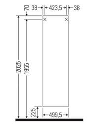 Пенал подвесной Duravit DuraStyle (500х1800х240) правый, цвет белый матовый DS1248R1818