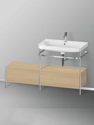 Консоль с раковиной Duravit Happy D.2 Plus 1400х850х490 2 ящика, левая, дуб средиземн. HP4857O7171