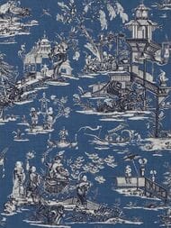 Обои бумажные Thibaut Dynasty (0,69х8,22) синие T75465 (рулон)