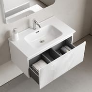 Тумба подвесная SANCOS Snob R 1.0 790х445х406, 1 ящик, доводчик, Bianco ,SNR1.080W — миниатюра 5