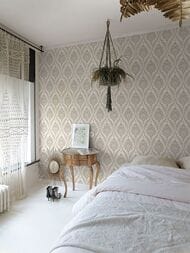 Обои виниловые на флизелине Grandeco Maison MN 3204 (0,53х10,05) дамаск, бежевые (рул.)