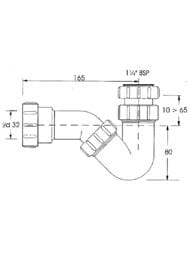 ����� S-�������� McAlpine (1 1/4"�32��) ��� ����, ��� �������, ������ 90-145�� MRBD2