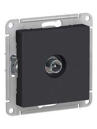 Розетка Systeme Electric ATLASDESIGN TV оконечная 1DB механизм карбон ATN001091