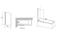 ������ �� ����� RAVAK Pivot PVS1-80 (800�1400) ������� ������, ������ Transparent