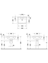 ���������� DURAVIT STARCK 3 600�450�190 ��������� ��� ���������, ������� 0300600000