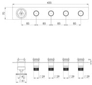 Смеситель для душа Remer Chrono CH98D4WBCFP, черный брашированный хром — миниатюра 3