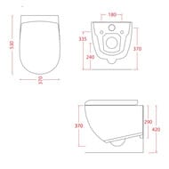 Комплект: Инсталляция Artceram+Унитаз File 2.0 подвесной безободковый + сиденье микролифт