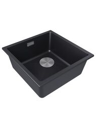 Мойка LUMI 45UNI-SKEW, IT-GRANIT, LU45SK-BLM, черный, 455х440, Paulmark