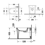 ���� ��������� Duravit White Tulip 2293100000 370�580 �������, ���. ��� ���������, ������, �����
