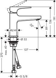 ��������� Hansgrohe Metropol 32500670 ��� �����������, � ������ ��������, 100��, ������ �������