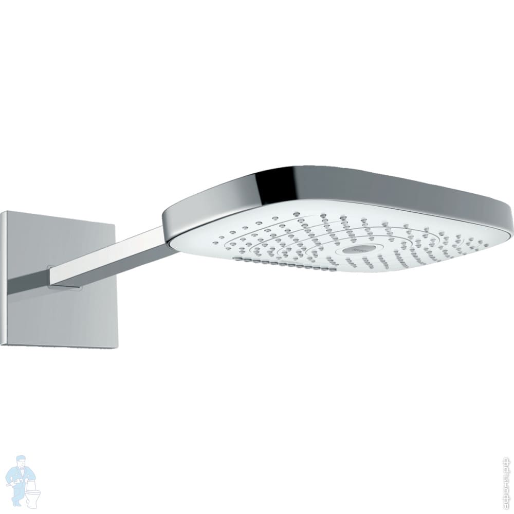 Верхний душ Hansgrohe Raindance Select E 300 2jet 9л/м потолочное подсоединение 100мм,белый 26608400 | Афоня.рф, цена 46 270 руб.