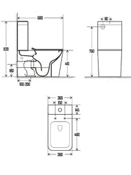 ������ ��������� AQUAme Rimless � �������� SoftClose, 680x360x405��, ����� ������ AQM1003
