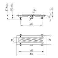 ������� ����� Paini Harmony L=450 �� D40, � ������, ���� ���������, CH450HN