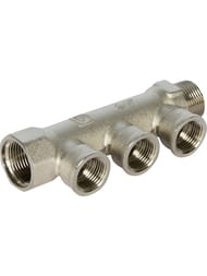 Коллектор VALTEC 1" на 3 выхода 1/2"В никель VTc.550.N.0603 — миниатюра 1