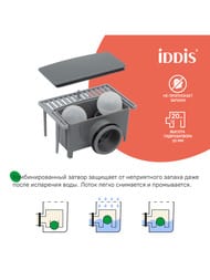Душевой лоток IDDIS Level 975A8SB00DZ 800мм, комбинир. затвор, двухсторон.решетка, хром — изображение 11