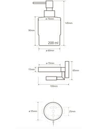 Дозатор для жидкого мыла Bemeta Omega 104109182 настенный, с магнитным держателем для мыла, хром