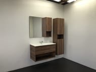 Шкаф-колонна COMFORTY Бордо-40 (400х1600х320) подвесной, дуб темно-коричневый матовый 00-00007266