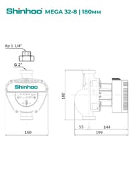 ����� �������������� SHINHOO MEGA 32-8 1x230�, G 2", � �������, 71121003
