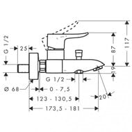 ��������� Hansgrohe Metris 31480000 ��� �����/���� ���������, �������������