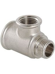 Тройник VALTEC 3/4"х1/2"х1/2" ВВН, лат.никелир, VTr.134.RN.050404 — миниатюра 1