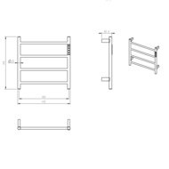 Полотенцесушитель AQUAme электрический  475*474 c термор., хром. AQM3124CR